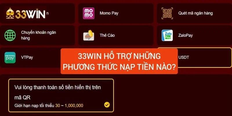 Các phương thức nạp tiền